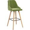 Barové židle 2 ks samet [289465] (Barva Tmavě zelená)