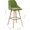 Barové židle 2 ks samet [289465] (Barva Tmavě zelená)
