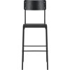 Barové židle 4 ks masivní překližka a ocel [3054566] (Barva Černá)