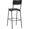 Barové židle 4 ks masivní překližka a ocel [3054566] (Barva Černá)