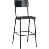 Barové židle 4 ks masivní překližka a ocel [3054566] (Barva Černá)
