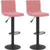 Barové stoličky 2 ks samet [333728] (Barva Černá)