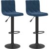 Barové stoličky 2 ks samet [333728] (Barva Černá)