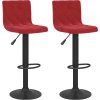 Barové stoličky 2 ks samet [333728] (Barva Černá)