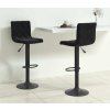 Barové stoličky 2 ks samet [333728] (Barva Černá)