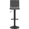 Barové stoličky 2 ks samet [333728] (Barva Černá)