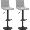 Barové stoličky 2 ks samet [333728] (Barva Černá)