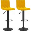 Barové stoličky 2 ks samet [333728] (Barva Černá)