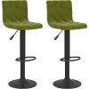 Barové stoličky 2 ks samet [333728] (Barva Černá)