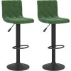 Barové stoličky 2 ks samet [333728] (Barva Černá)