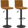 Barové stoličky 2 ks samet [333728] (Barva Černá)