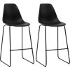 Barové židle 2 ks plast [281501] (Barva Černá)