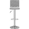 Barové židle 2 ks samet [333687] (Barva Světle šedá)