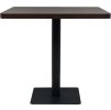 Bistro stůl MDF a ocel čtvercový 80 x 80 x 75 cm [245614] (Barva Dub)