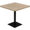 Bistro stůl MDF a ocel čtvercový 80 x 80 x 75 cm [245614] (Barva Dub)