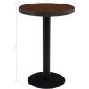 Bistro stolek světle hnědý 60 cm MDF [286421] (Barva světle hnědá a černá)