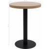 Bistro stolek světle hnědý 60 cm MDF [286421] (Barva světle hnědá a černá)