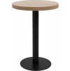 Bistro stolek světle hnědý 60 cm MDF [286421] (Barva světle hnědá a černá)