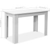 Jídelní stůl a lavice 3 kusy kompozitní dřevo [244865] (Barva Bílá)