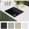 Kuchyňský dřez single žulový [142954] (Barva Černá)