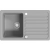 Žulový kuchyňský dřez single s odkapávačem reverzibilní [141670] (Barva Šedá)