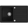 Žulový kuchyňský dřez single s odkapávačem reverzibilní [141670] (Barva Šedá)
