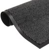 Protiprachové obdélníkové rohožky 2 ks všívané 60 x 90 cm [3051605] (Barva Antracitová)