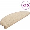 Schodové rohože 15 ks 65 x 21 x 4 cm , půlkulaté, velké [133904] (Barva Krémová)