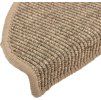 Schodové rohože 15 ks 65 x 21 x 4 cm , půlkulaté, velké [326902] (Barva Tmavě béžová)