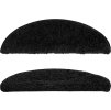 Schodové rohože 10 ks 56 x 17 x 3 cm půlkulaté [149785] (Barva Černá)