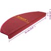 Schodové rohože 15 ks 65 x 24 x 4 cm půlkulaté velké [322373] (Barva Vínová)