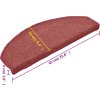 Schodové rohože 15 ks 65 x 24 x 4 cm půlkulaté velké [322373] (Barva Vínová)