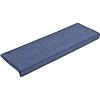 Schodové rohože 15 ks 65 x 21 x 4 cm s obdélníkovým okrajem [326194] (Barva Mořská modrá)