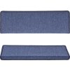 Schodové rohože 15 ks 65 x 21 x 4 cm s obdélníkovým okrajem [326194] (Barva Mořská modrá)