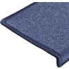 Schodové rohože 15 ks 65 x 21 x 4 cm s obdélníkovým okrajem [326194] (Barva Mořská modrá)