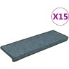 Schodové rohože 15 ks 65 x 21 x 4 cm s obdélníkovým okrajem [326194] (Barva Mořská modrá)