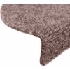 Schodové rohože samolepicí 15 ks 56 x 17 x 3 cm půlkulaté [132692] (Barva Černá)