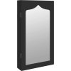 Zrcadlová šperkovnice nástěnná 37,5 x 10 x 67 cm [353221] (Barva Černá)
