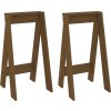 Stoličky 2 ks 40 x 40 x 75 cm masivní borové dřevo [823672] (Barva medová hnědá)
