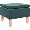 Stolička s dřevěnými nohami textil [329431] (Barva Tmavě zelená)