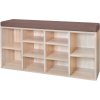 Lavice na boty 10 přihrádek [242555] (Barva Hnědá)