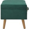 Stolička s úložným prostorem 40 cm samet [329251] (Barva Zelená)