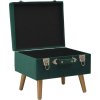 Stolička s úložným prostorem 40 cm samet [329251] (Barva Zelená)
