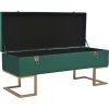 Lavice s úložným prostorem 105 cm samet [247570] (Barva Zelená)