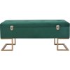 Lavice s úložným prostorem 105 cm samet [247570] (Barva Zelená)
