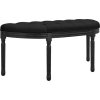 Lavice 110,5 x 45 x 49 cm samet [344421] (Barva Černá)