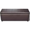 Lavice s úložným prostorem 116 cm umělá kůže [241064] (Barva Hnědá)