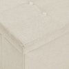 Úložná lavice skládací umělé plátno [338792] (Barva Krémová bílá)