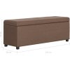 Lavice s úložným prostorem 116 cm polyester [281326] (Barva Taupe)