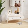 Lavice do předsíně 80x40x43 cm masivní borovice [821785] (Barva Bílá)